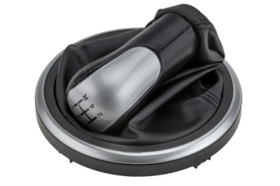 Ручка + чехол переключения передач ford fiesta 2002-,fusion 02-/5 speed-srebrna фото №1