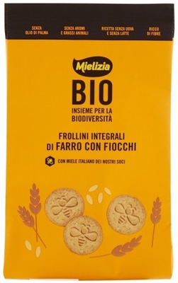 CIASTKA FROLLINI ORKISZOWE PEŁNOZIARNISTE BIO 300 g - MIELIZIA