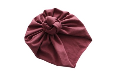 Czapka turban wrzos pączek 50-52 lekka