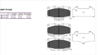 КОЛОДКИ ТОРМОЗНЫЕ ПЕРЕДНЯЯ TOYOTA LANDCRUISER 70 80 90 -02,HI-LUX 4 RUNNER 4