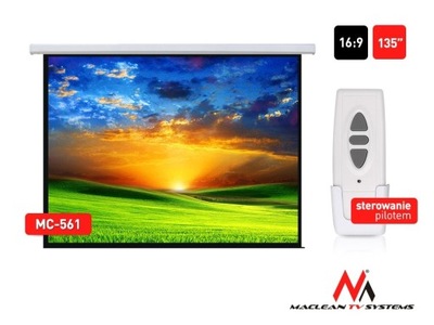Ekran projekcyjny elektryczny MC-561 135 300x168cm