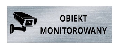 Tabliczka informacyjna na drzwi TEREN MONITOROWANY