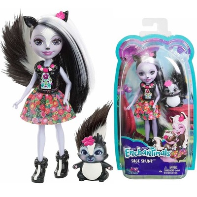 Lalka Mattel Enchantimals Sage Skunk + Caper FXM72