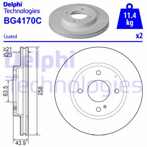 JUEGO DISCO DE FRENADO DELPHI BG4170C  