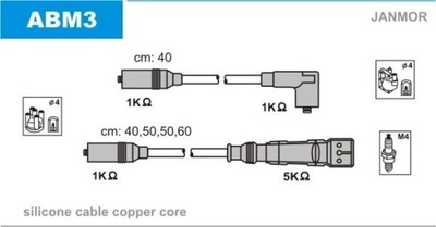 ПРОВОДИ ЗАПАЛЕННЯ КОМПЛЕКТ JANMOR ABM3 RCAD210