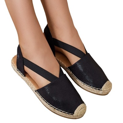 CZARNE ESPADRYLE DAMSKIE NEVVA 40