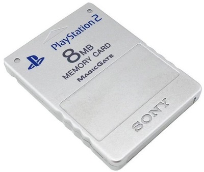 ORYGINALNA KARTA PAMIĘCI MEMORY CARD SREBRNA SILVER 8MB SCPH-10020 PS2 SONY