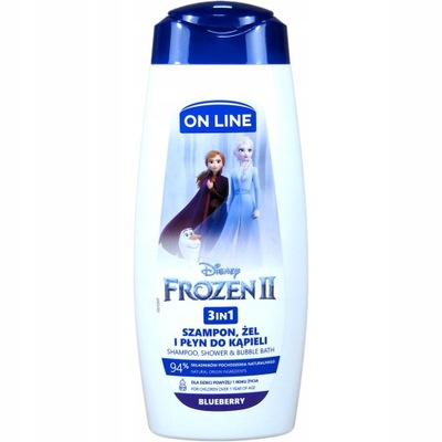 ON LINE szampon , żel pod prysznic i płyn do kapieli FROZEN 400 ml