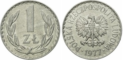 1 zł złoty 1977 mennicze st.1