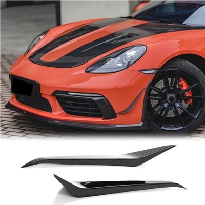 DRY CARBÓN DEFLECTORES DE PARAGOLPES VENT FINS PORSCHE 718 BOXSTER CAYMAN 982 2016-21  