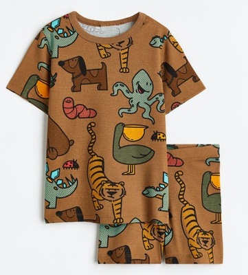 H&M Piżama z wzorzystego dżerseju r.134/140