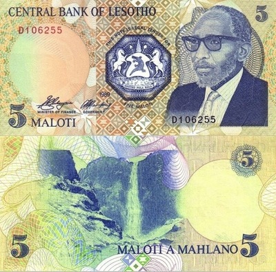 # LESOTHO - 5 MALOTI - 1989 - P-10 - UNC