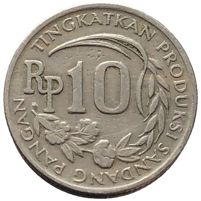 88343. Indonezja - 10 rupii - 1971r.