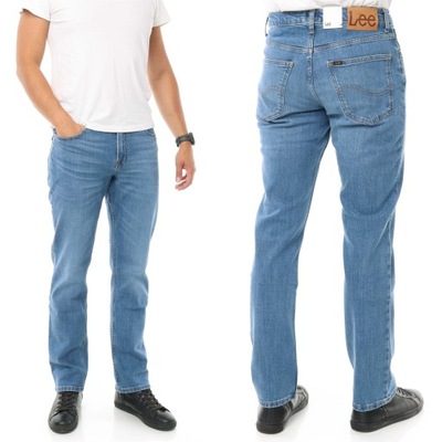 LEE BROOKLYN STRAIGHT spodnie jeans proste W32 L32