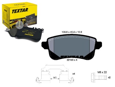 TEX2210301 ZAPATAS DE FRENADO RENAULT PARTE TRASERA GRAND SCENIC MEGANE 4 RS  