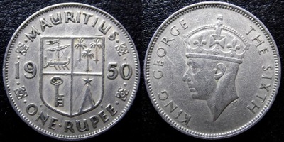 Mauritius 1 rupia 1950