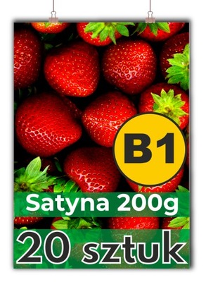 PLAKATY B1 Wydruk FULL COLOR Satyna 200g -20 sztuk