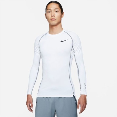 NT Koszulka Nike Nike Tight Top LS DD1990 100 biały XL