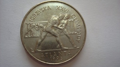 Moneta 2 złote Igrzyska Atlanta zapaśnicy 1995