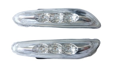 MIRKSINTIS ŽIBINTAS ŠONINIS LED BMW 3 E46 E90 X3 X1 E60 BMW1 RODIKLIAI W SPARNAS 3DIODY 