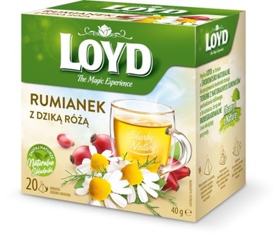 Herbata ziołowo-owocowa Loyd Rumianek z dziką różą 20x2g