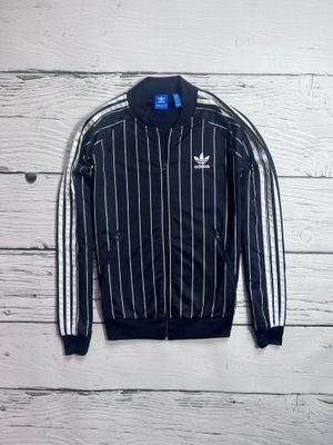 ADIDAS ORIGINALS UNIKATOWA BLUZA DAMSKA W PASKI ROZPINANA LOGO