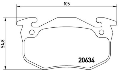 ZAPATAS HAM. PRZEDNIE/TYLNE RENAULT TWINGO 93-98  