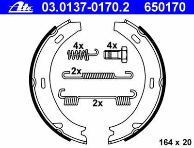 ATE 03.0137-0170 КОЛОДКИ