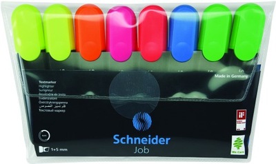 Zestaw zakreślaczy Schneider Job 8 sztuk mix kolor
