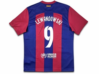 Lewandowski - FC Barcelona - koszulka z autografem (zag)