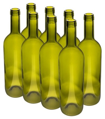 Butelka na wino 0,75 L oliwkowa 8 sztuk Browin
