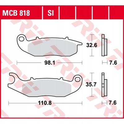 ZAPATAS DE FRENADO PRZOD/TYL LUCAS MCB818SI  