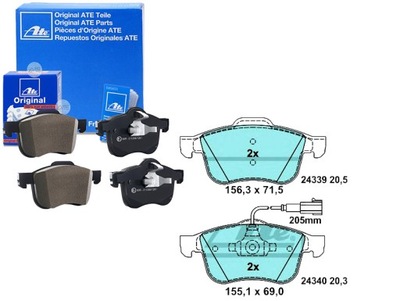 Гальмівні колодки гальмівні alfa перед 159 spider 1,8-2,2 05- фото №1