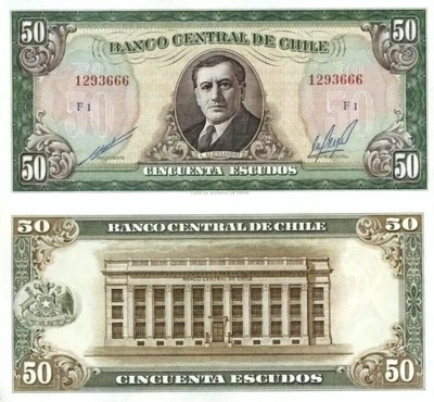 # CHILE - 50 PESOS - 1962-75 - P-140 - UNC