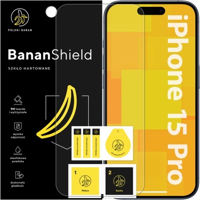 Szkło hartowane 9H BananShield do Apple iPhone 15 Pro
