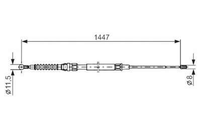 BOSCH CABLE DE FRENADO DE MANO PARTE TRASERA L/P AUDI A3 SEAT ALTEA ALTEA XL  