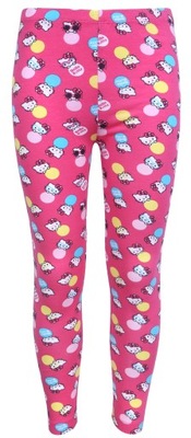 Różowe, dziewczęce legginsy Hello Kitty 128 cm