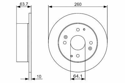 BOSCH DISCOS DE FRENADO 2 PIEZAS PARTE TRASERA HONDA ACCORD VI 1.8-2.3 10.98-12.02  