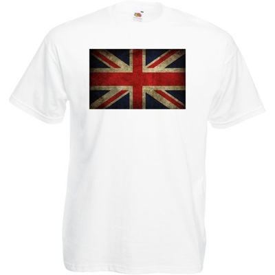 Koszulka flaga UK Wielka Brytania M biała