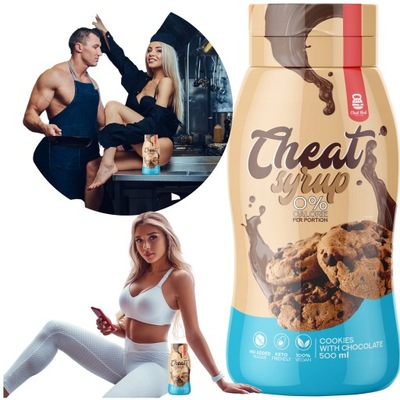 SOS SYROP ZERO KCAL CIASTECZKO Cheat Meal 500ml 0 KCAL SYRUP bez cukru keto