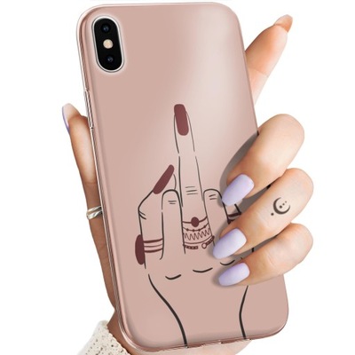 ETUI DO IPHONE X / XS WZORY FUCK YOU FUCK OFF OBUDOWA POKROWIEC CASE