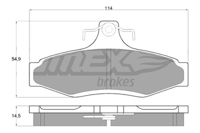 TOMEX BRAKES КОЛОДКИ ДИСКОВЫЕ ТОРМОЗНОЕ DAEWOO NUBIRA LEGANZA ЗАД фото