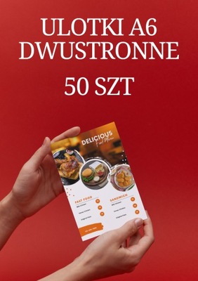 Ulotki A6 dwustronne 50 szt