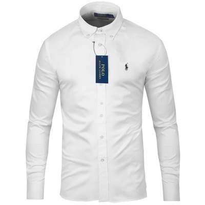 Koszula Polo Ralph Lauren Męska M-XXL SLIM FIT Biała Roz.M