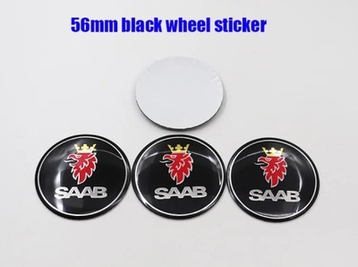 SAAB 56 BLACK4PCS 56 MM 60 MM SAAB 9-3 LOGOTIPO CAR CENTER CENTER HUB CAP AUTO  