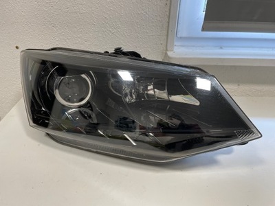 FARO DERECHA DERECHA PARTE DELANTERA SKODA FABIA 3 DIODO LUMINOSO LED LENTE NEGRA HELLA BUEN ESTADO  