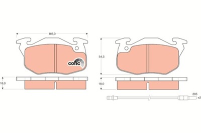 ZAPATAS DE FRENADO TRW GDB327  