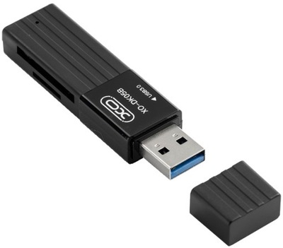XO czytnik kart 2w1 DK05B USB 3.0 czarny