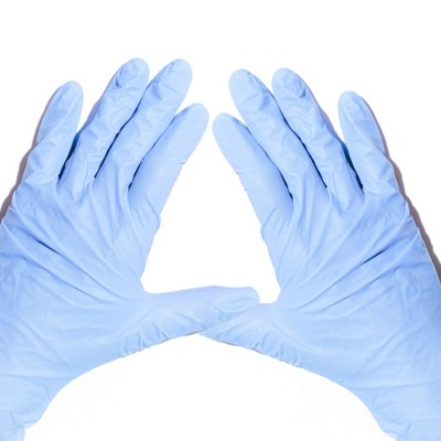 Rękawice nitrylowe bezpudrowe niebieskie 100 szt rozm. S