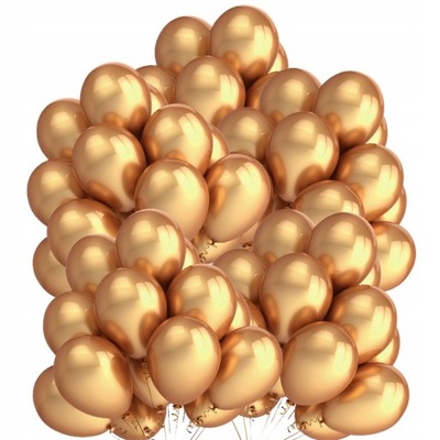 Balony 12` metalizowane 50szt złote Fiorello